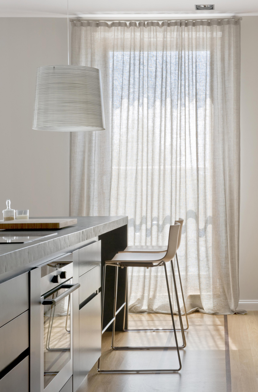 Vorhänge mit einfachen Falten